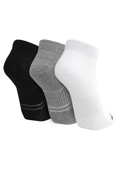 Kit 3 Pares de Meias Femininas Cano Curto Polo Wear Sortido