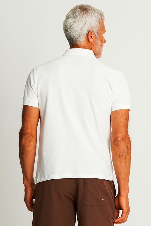 Polo Masculina Piquet Gola Lisa Polo Wear Branco