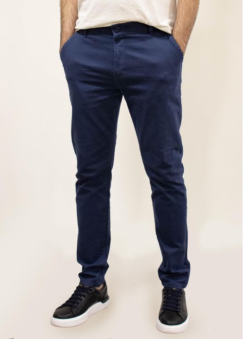 Calça Sarja Masculina Slim Asper Polo Wear Azul Médio