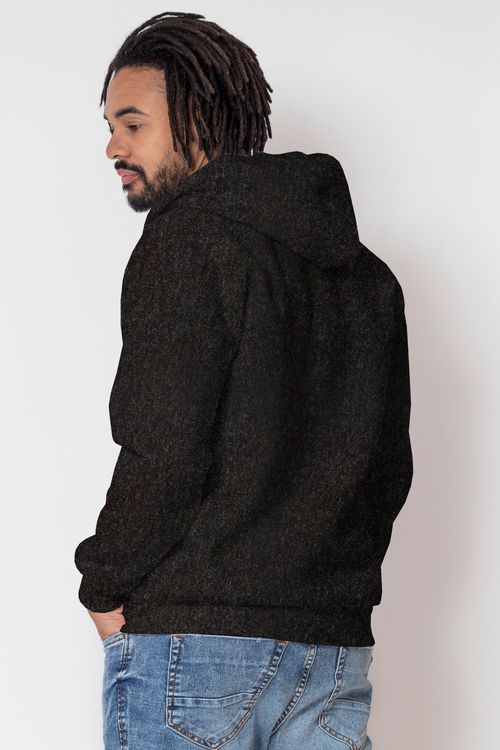 Blusa Moletom Masculina Com Zíper Polo Wear Preto