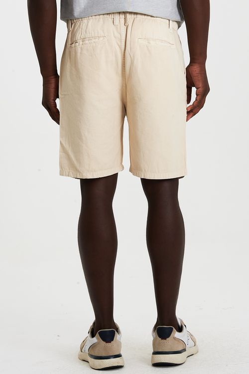 Short Masculino Sarja Confort Polo Wear Caqui