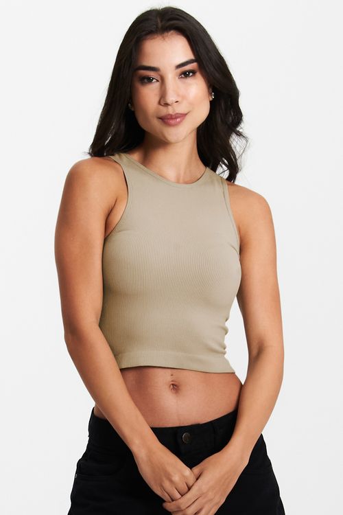 Regata Feminina Ribana Polo Wear Bege Médio