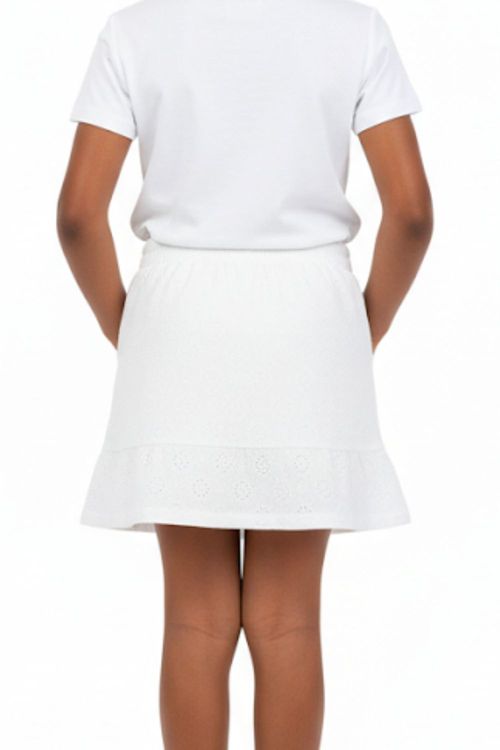Saia Feminina Infantil Puffing Celebrate Polo Wear Branco