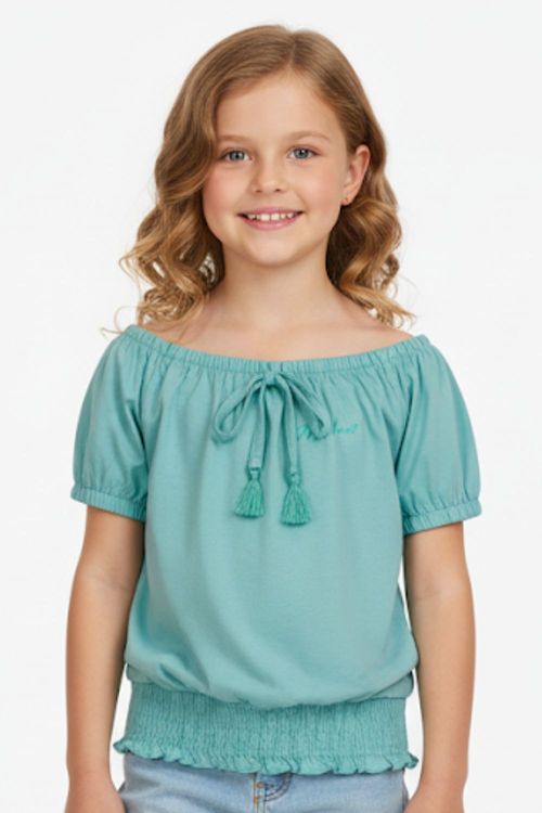 Blusa Feminina Infantil Happiness Polo Wear Verde Claro