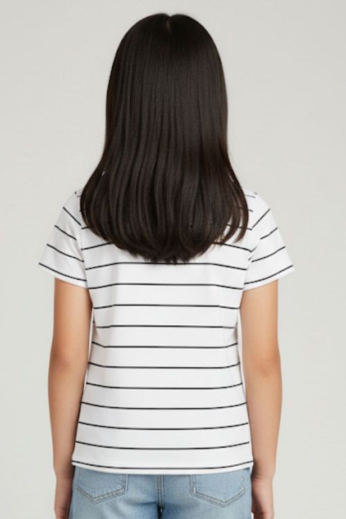 Blusa Feminina Infantil Listrada Celebrate Polo Wear Branco