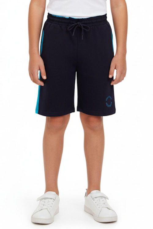 Bermuda Masculina Moletinho Infantil Polo Wear Azul Escuro