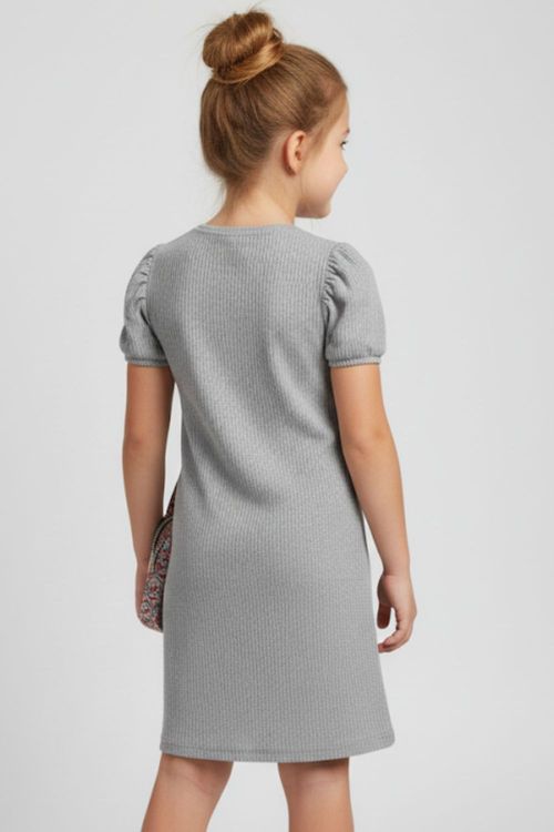 Vestido Feminino Infantil Love Style Polo Wear Mescla Escuro