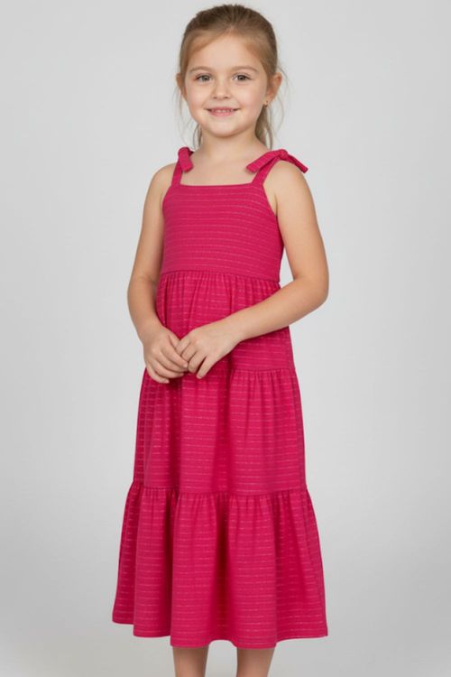 Vestido Infantil Malha Happiness Polo Wear Rosa Escuro