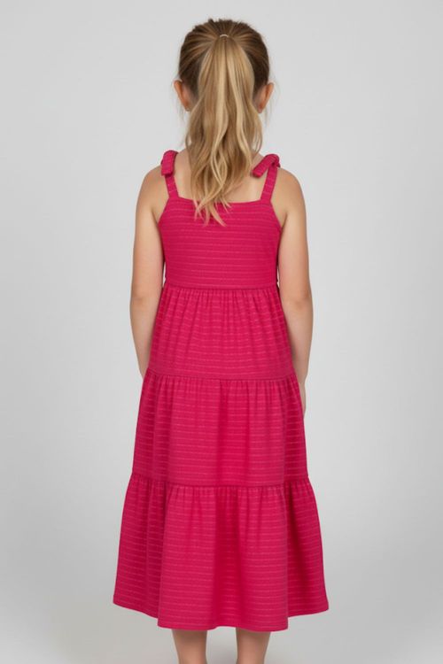 Vestido Infantil Malha Happiness Polo Wear Rosa Escuro