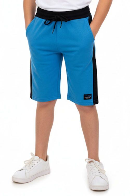 Bermuda Masculina Infantil Recorte Polo Wear Azul Médio