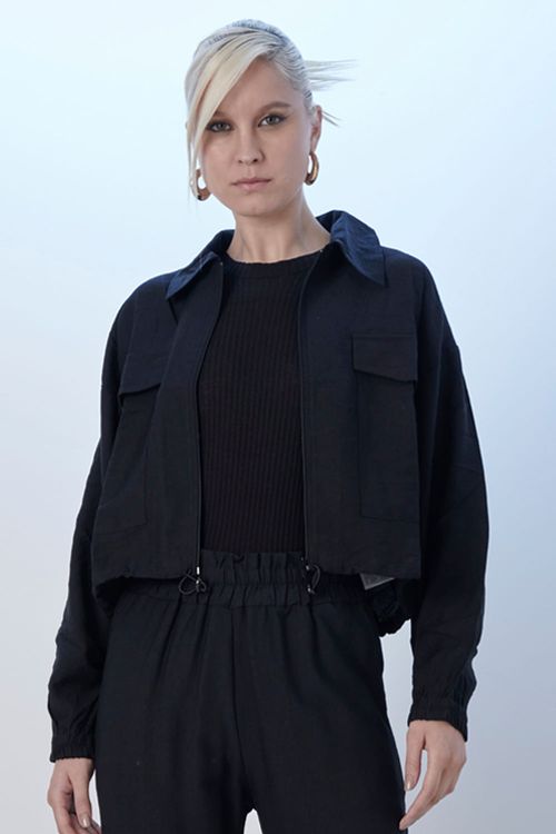 Jaqueta Feminina Bomber Lisa Smk Preto