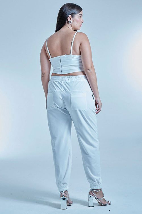 Calça Feminina Jogger Casual Smk Off White