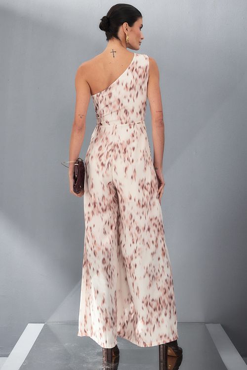 Macacão Feminino Pantalona Estampado Smk Estampado