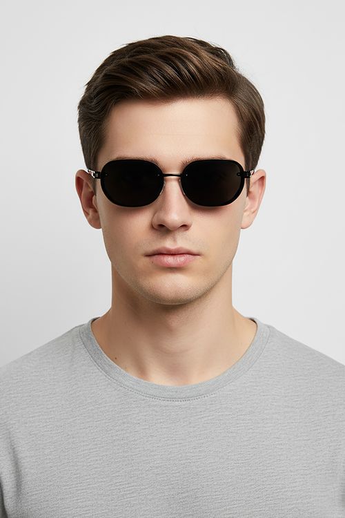 Óculos de Sol Masculino Hexagonal Polo Wear Preto