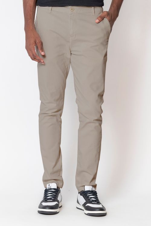 Calça Sarja Masculina Slim Asper Polo Wear Bege Médio
