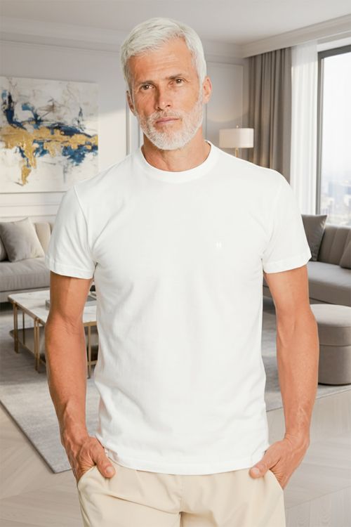 Kit 3 Camisetas Básicas Masculinas Logo Polo Wear Branco