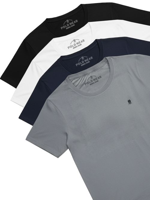 Kit 4 Camisetas Fitness Polo Wear Sortido