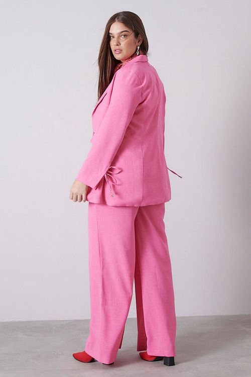 Calça Feminina Pantalona Casual Smk Rosa Médio