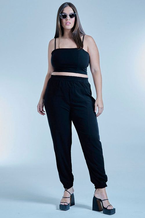 Calça Feminina Jogger Casual Smk Preto