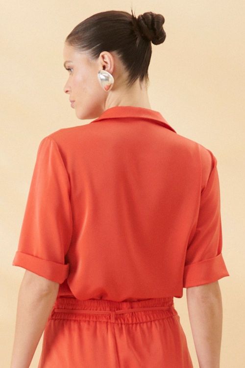 Camisa Feminina Casual Lisa Smk Vermelho Médio