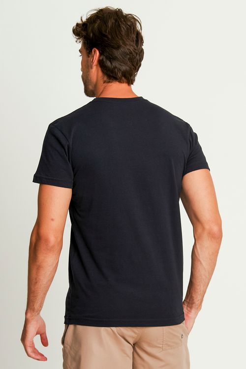 Camiseta Masculina Básica Logo Polo Wear Preto