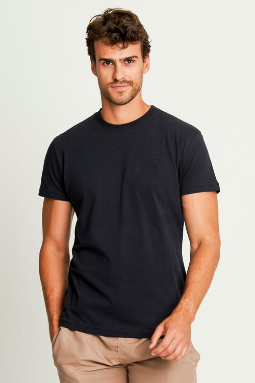 Camiseta Masculina Básica Logo Polo Wear Preto