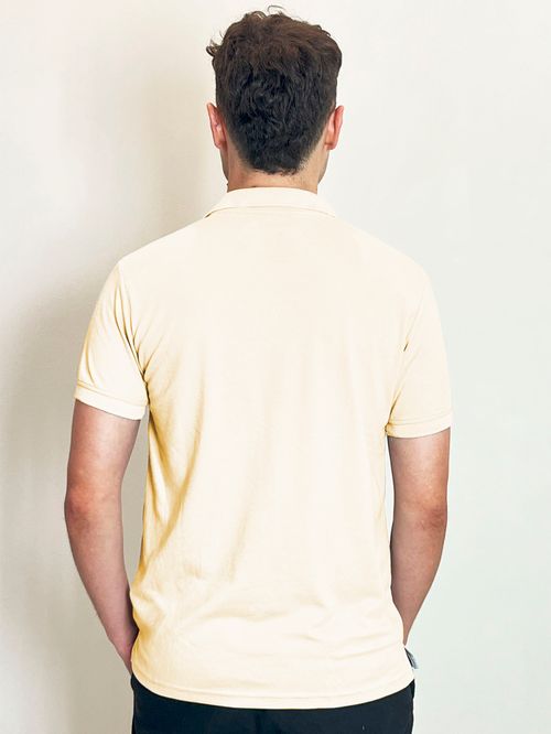 Polo Piquet Masculina Com Botões Polo Wear Bege Claro