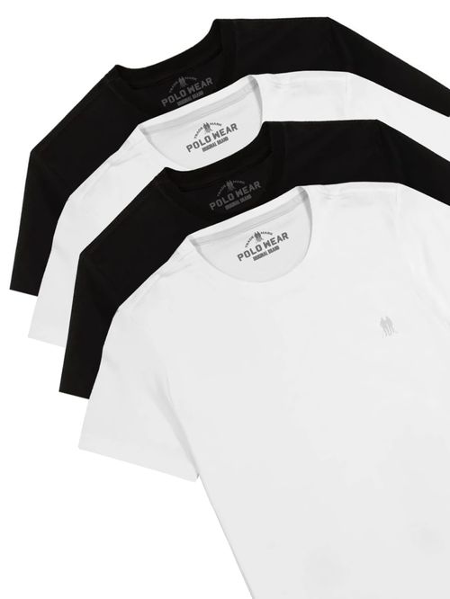 Kit 4 Camisetas Premium Masculinas Polo Wear Sortido