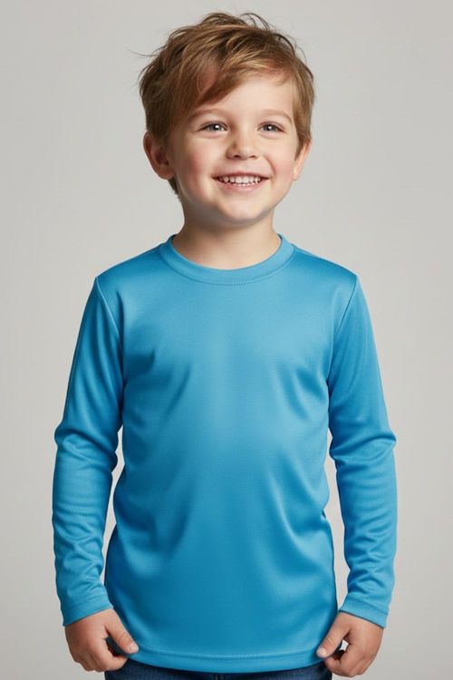 Camiseta UV Infantil Polo Wear Azul Médio
