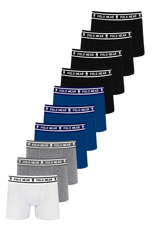 Kit 10 Cuecas Algodão Sem Costura Lateral Polo Wear