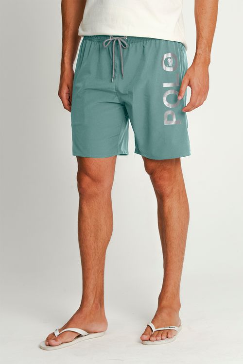 Short Vôlei Logo Lateral Polo Wear Verde Claro