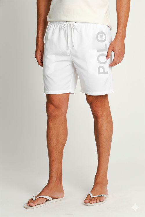 Short Vôlei Logo Lateral Polo Wear Off White