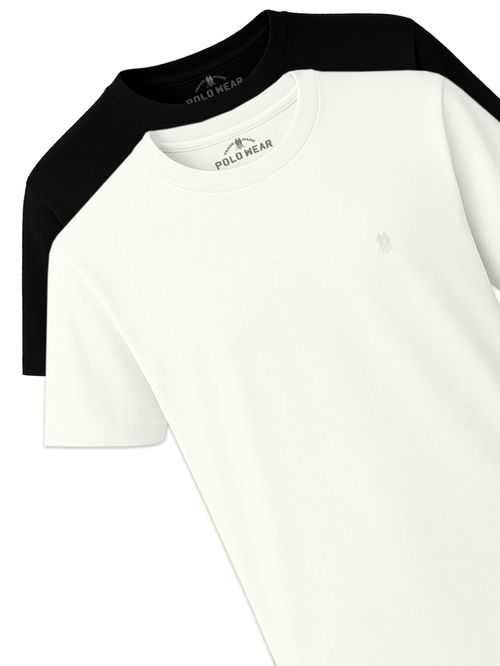 Kit 2 Camisetas Lisas Gola Careca Polo Wear Sortido