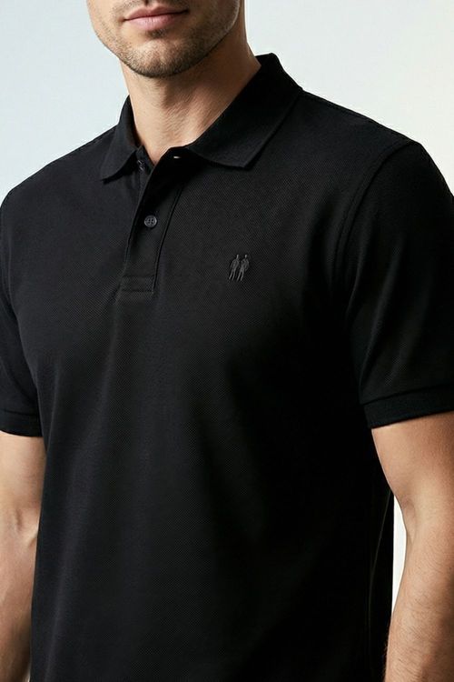Polo Lisa Suedine Premium Polo Wear Preto
