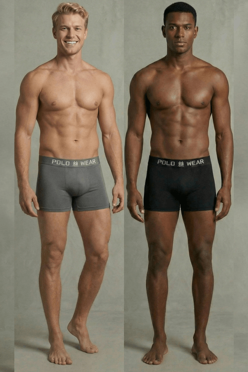 Kit 10 Cuecas Boxer Elástico Com Logo Polo Wear Sortido