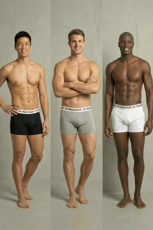 Kit 6 Cuecas Boxer Algodão Premium Polo Wear Sortido