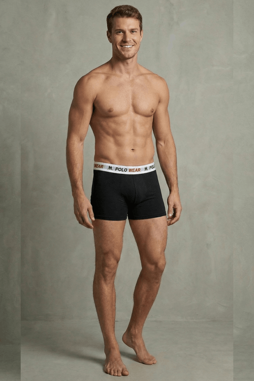 Kit 6 Cuecas Boxer Algodão Premium Polo Wear Sortido