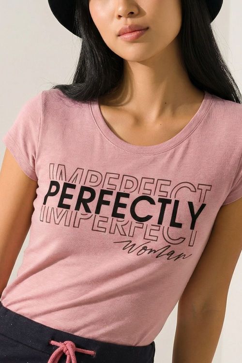 Camiseta Feminina Perfectly Polo Wear Rosa Médio