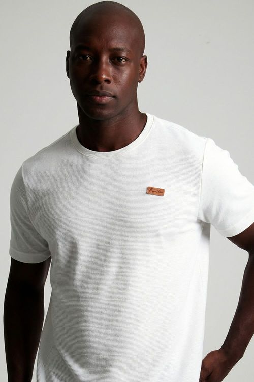 Camiseta Masculina Manga Curta Polo Wear Bege Médio