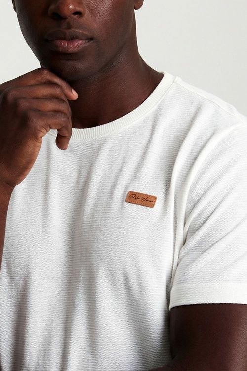 Camiseta Masculina Manga Curta Polo Wear Bege Médio