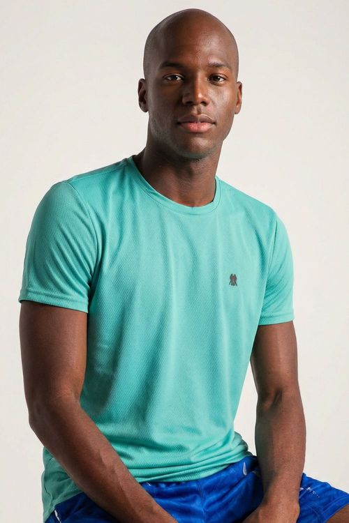 Camiseta Masculina Pw Sports Lisa Polo Wear Verde Médio