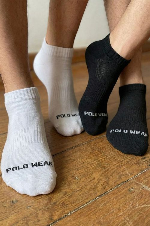 Kit 12 Pares de Meias Cano Curto Polo Wear Sortido