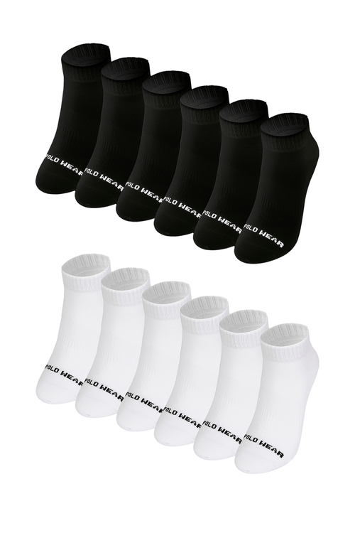 Kit 12 Pares de Meias Cano Curto Polo Wear Sortido