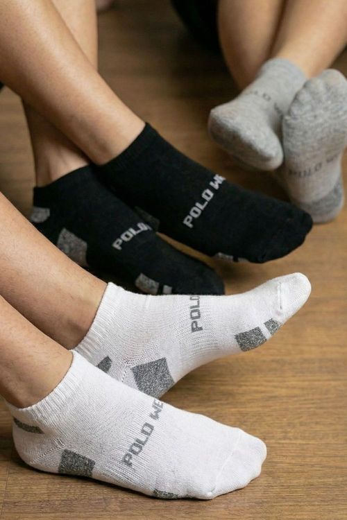 Kit 3 Pares de Meias Femininas Cano Curto Polo Wear Sortido