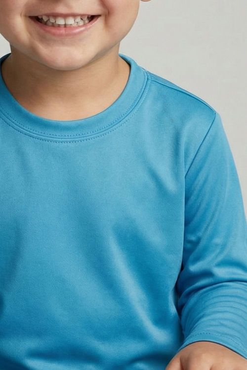 Camiseta UV Infantil Polo Wear Azul Médio