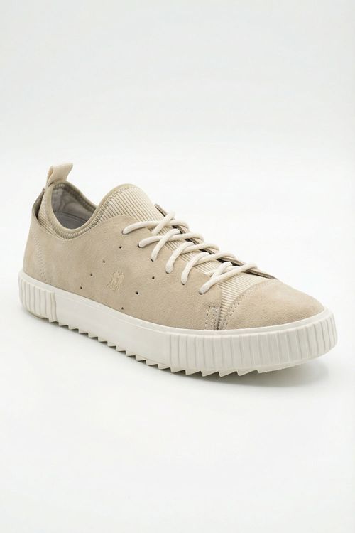 Tênis Casual Camurça Conforto Premium Polo Wear Bege Médio