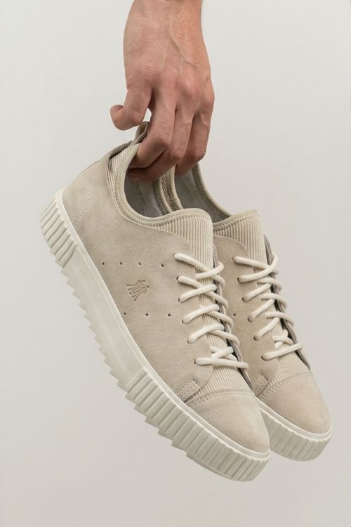 Tênis Casual Camurça Conforto Premium Polo Wear Bege Médio