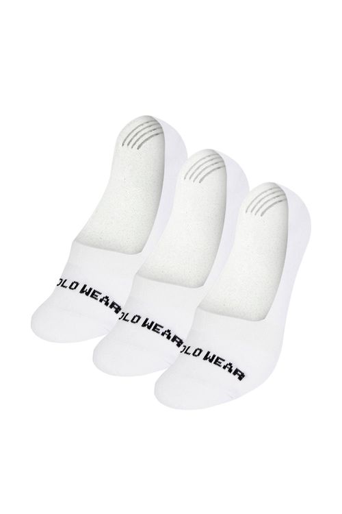 Kit 3 Pares Meias Sapatilhas Confortáveis Polo Wear Branco