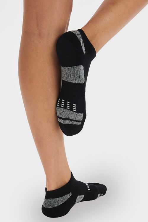 Kit 3 Pares Meias Algodão Cano Curto Polo Wear Preto