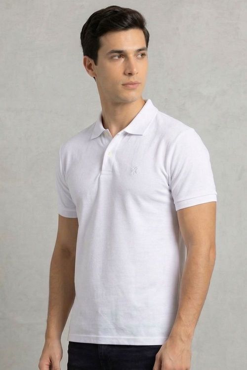 Polo Piquet Masculina Leve Confortável Polo Wear Branco